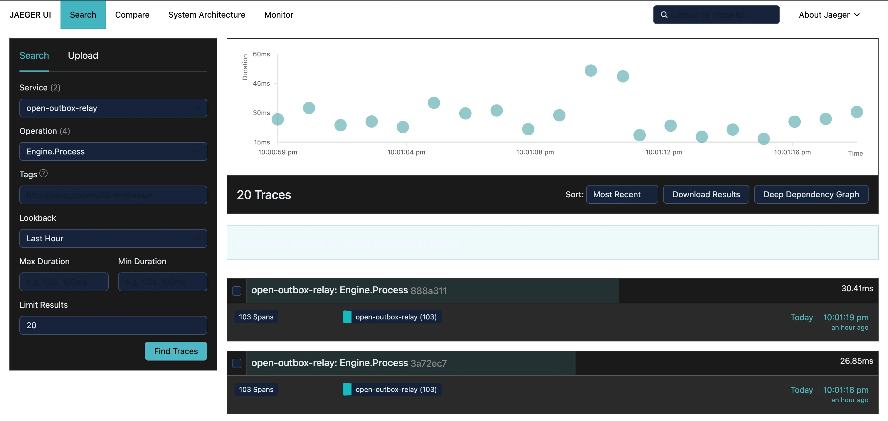 Producer Bench Output